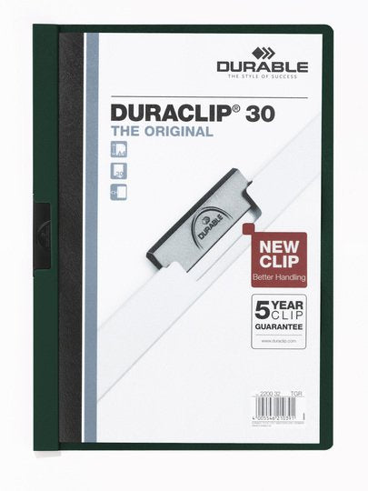 Carpeta De Clip Durable Duraclip Original 30 Verde Oscuro