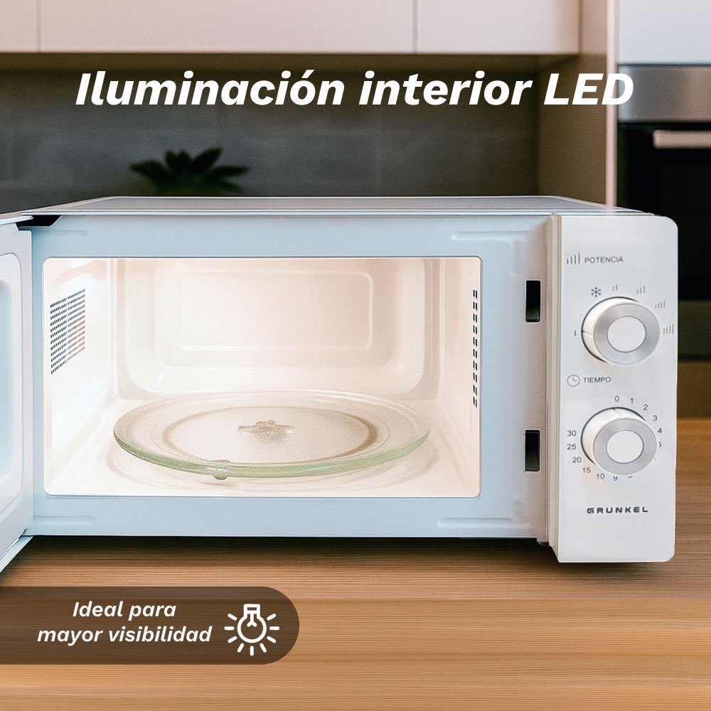 EAN 8426156018942 - Grunkel MW-20MG microondas Blanco Solo microondas Encimera 20 L 700 W imagen 7