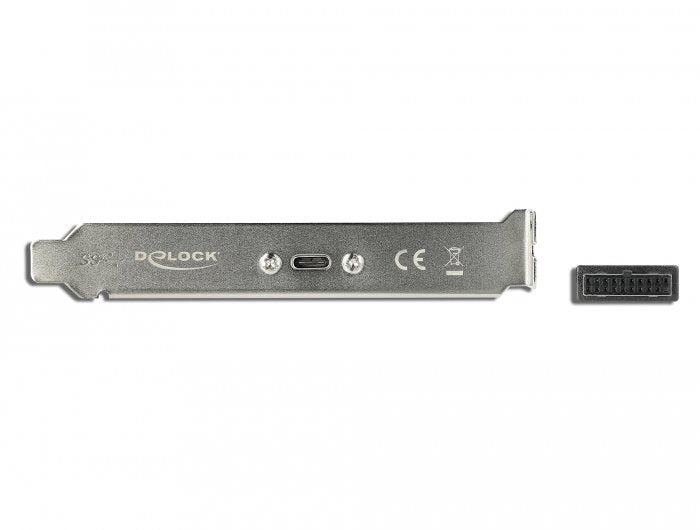 Delock Usb 3.2 Gen 1 Cubierta De Ranura, Enchufe De 19 Pin> Socket Usb-C Negro, 50 Cm 89937
