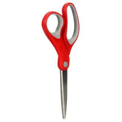 Scotch Tijeras Ergonomicas 20cm - Acero Inoxidable - Mango Ergonomico - Rojo