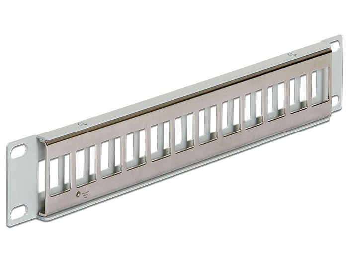 Delock 10? Keystone Patchpanel 12 Port Metall Grau