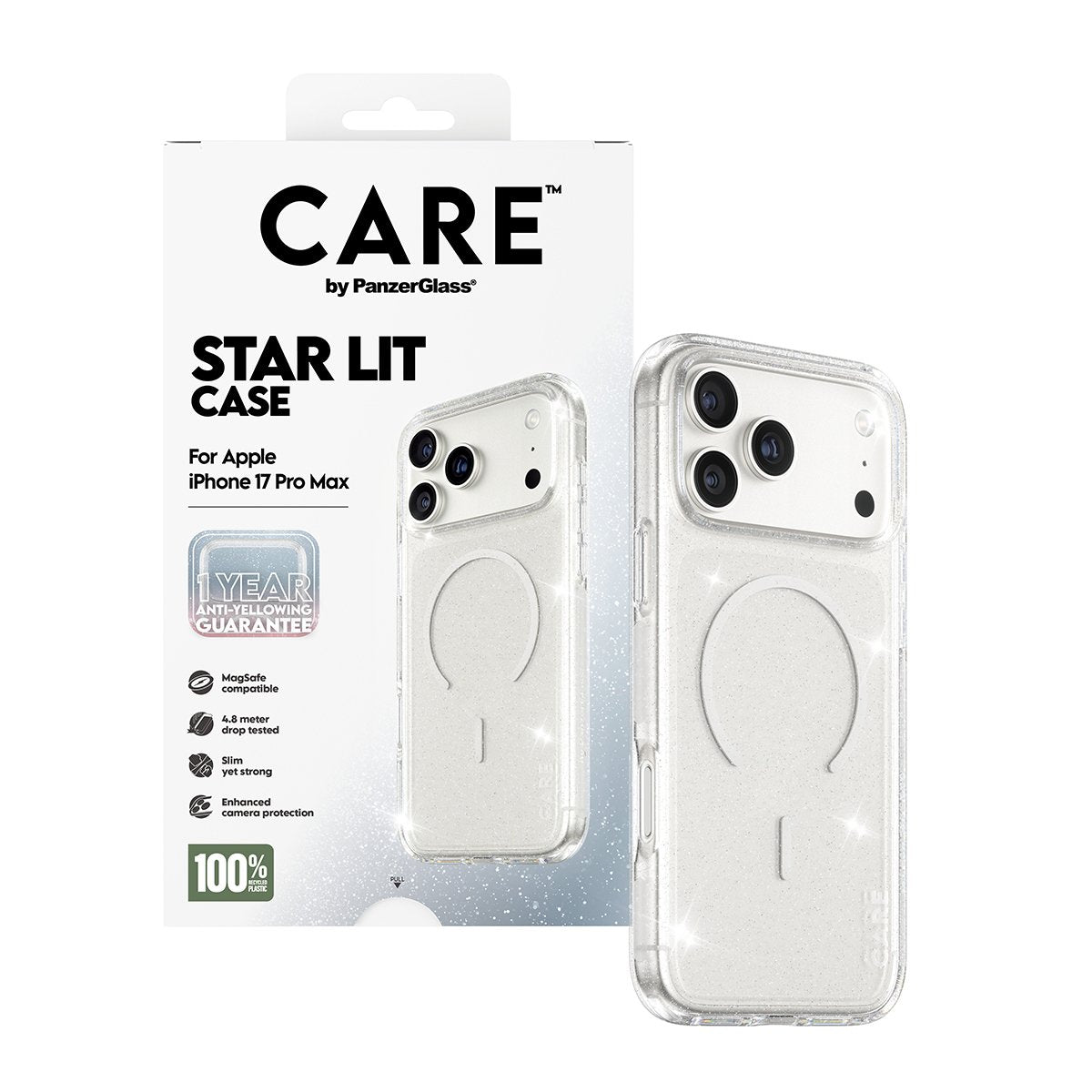 Panzerglass Care By ® Urban Explorer Case Star Lit M. Blanco Magsafe Iphone 17 Pro Max, Cover, Apple, Apple - Iphone 17 Pro Max, Transparent