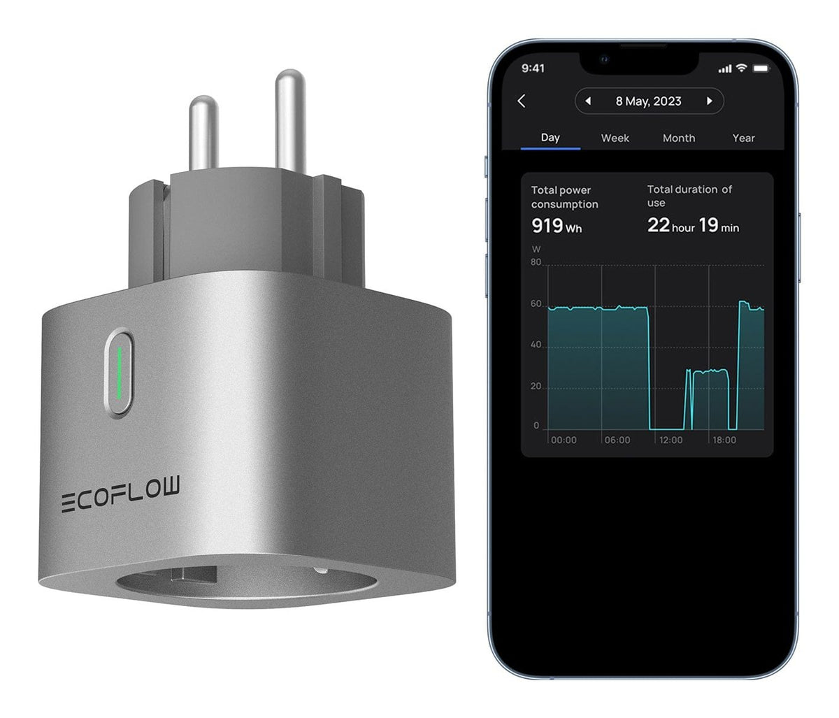 EAN 4895251605571 - EcoFlow EFA-SMARTPLUG-EU enchufe inteligente Plata imagen 2