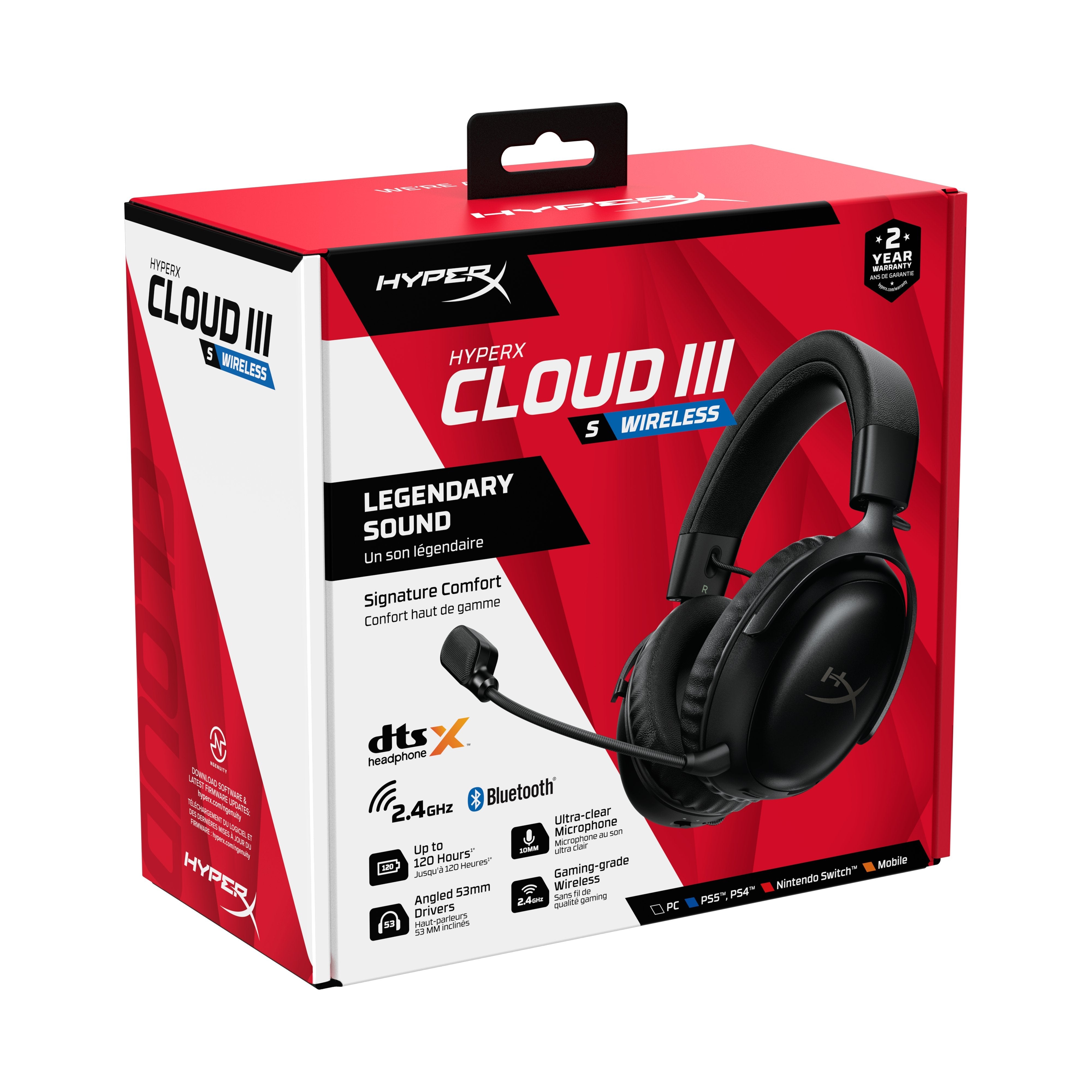 EAN 0198415435590 - HyperX Cloud III S Wireless Black Gaming Headset Inalámbrico Diadema Juego Bluetooth Negro imagen 3