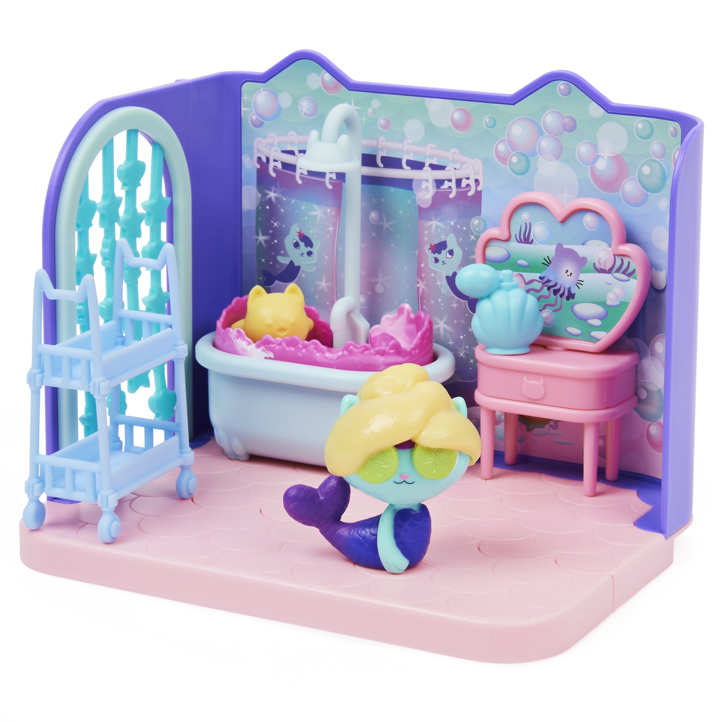 Spin Master Gabby'S Dollhouse Deluxe Room Baño Con Figura De Mono 6062036