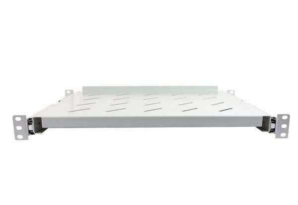 Allnet 19\"Zbh. Fachboden Ausziehbar, Para 1200mm Schrank Tiefe, Lichtgris, T950-1050mm,