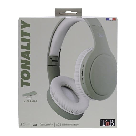 EAN 3303170108420 - T'nB CBTONEGN auricular y casco Auriculares Inalámbrico y alámbrico Diadema USB Tipo C Bluetooth Oliva imagen 6