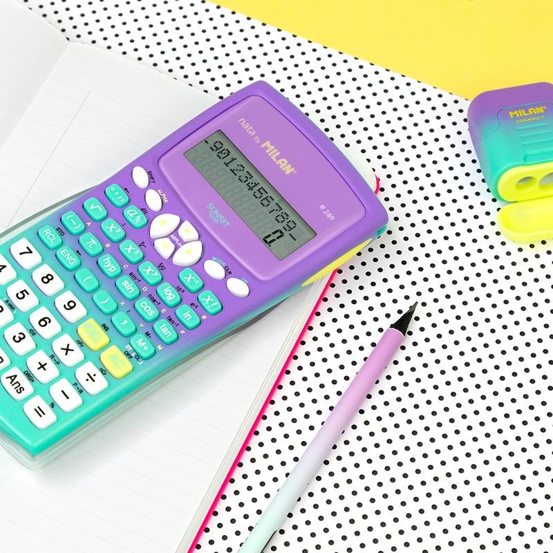 Milan Calculadora Científica M240 Sunset Blister Verde Turquesa