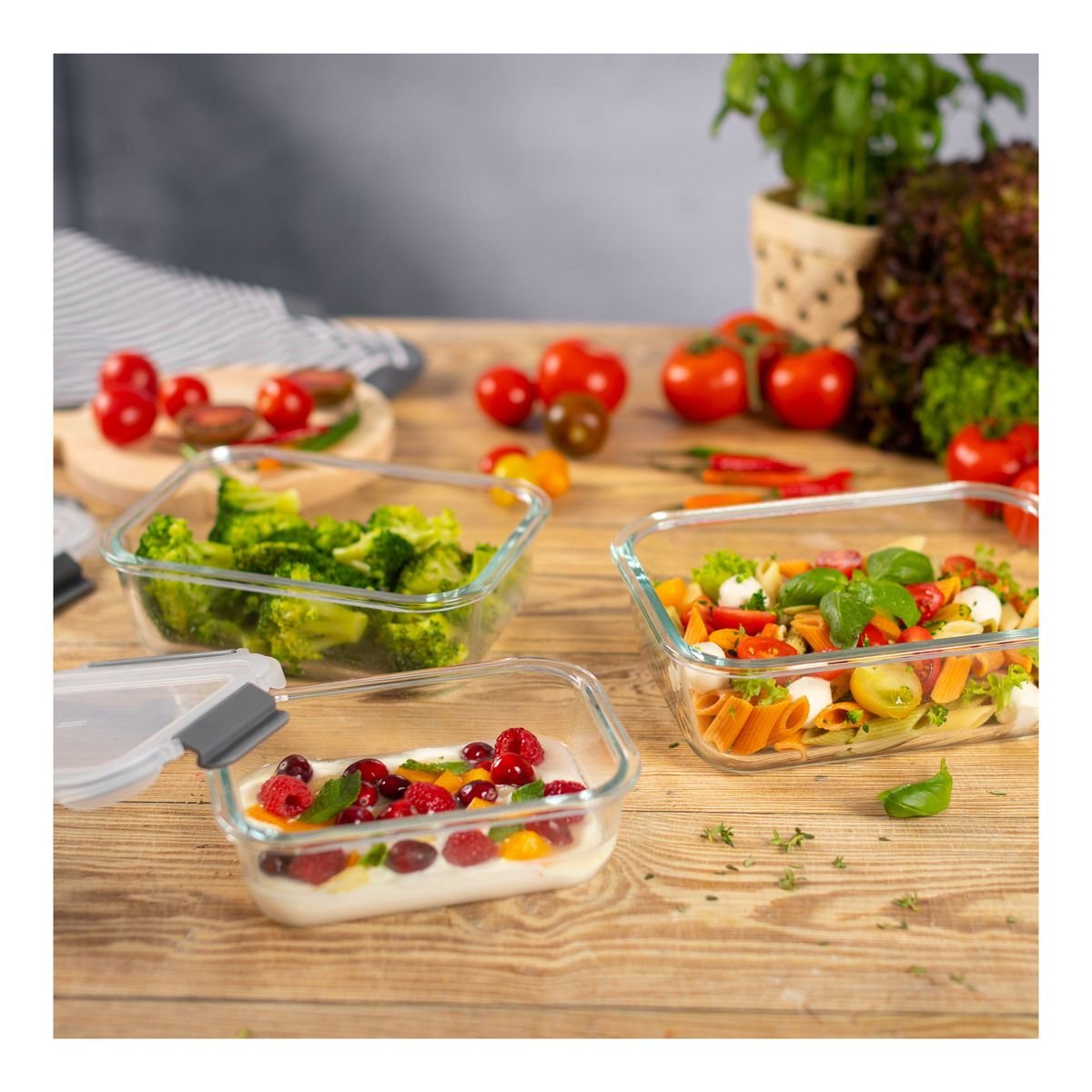 EAN 7610154240349 - KUHN RIKON 24034 recipiente de almacenar comida Rectangular Contenedor 3,21 L Gris, Transparente 3 pieza( imagen 3