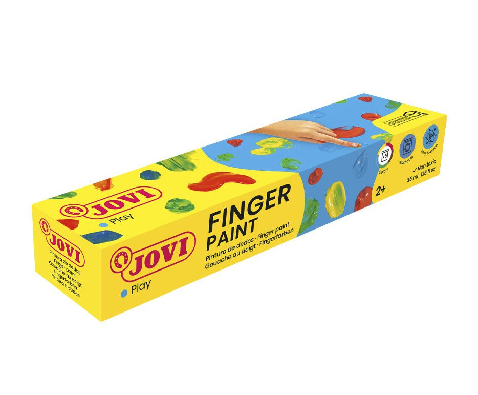 EAN 8412027028950 - Jovi 540 pintura de dedos lavable Azul, Marrón, Verde, Rojo, Amarillo imagen 2