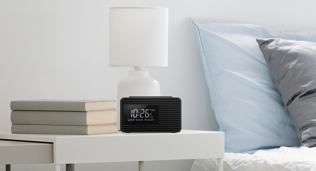 Panasonic Rc-D8eg-K - Radiodespertador Dab+ (Función De Carga Usb, Botón De Repetición, Temporizador De Sueño, Botón Favorito), Color Negro
