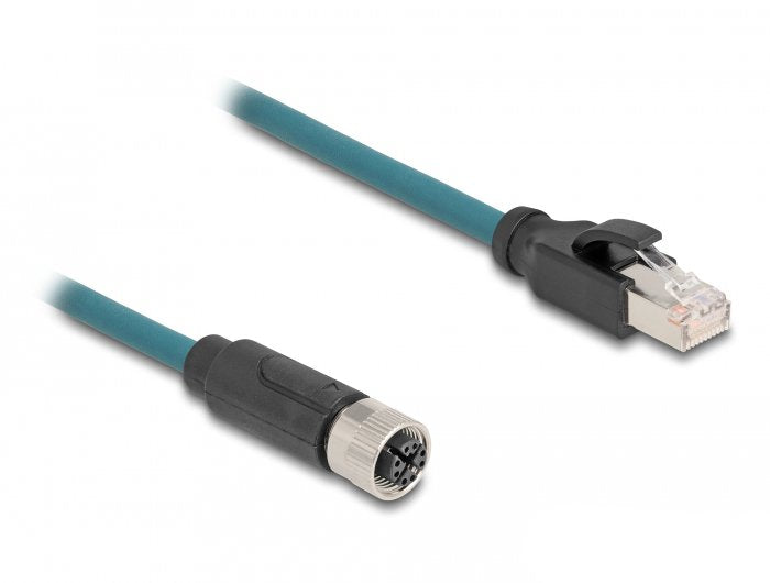 Delock Cable De Red M12 X-Kodiert 8 Pin Hembra A Rj45 Macho 50 Cm