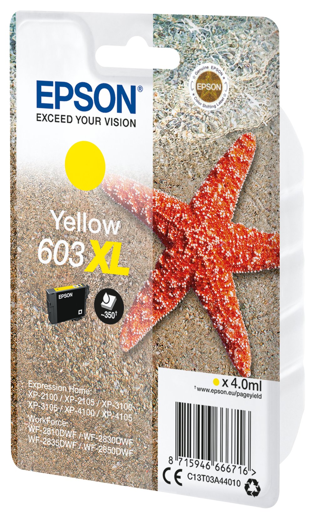 EAN 8715946666716 - Epson C13T03A44010 cartucho de tinta 1 pieza(s) Original High (L) Yield Amarillo imagen 1