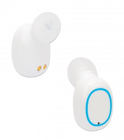 Manhattan Auriculares Inalámbricos In-Ear Bluetooth Blanco