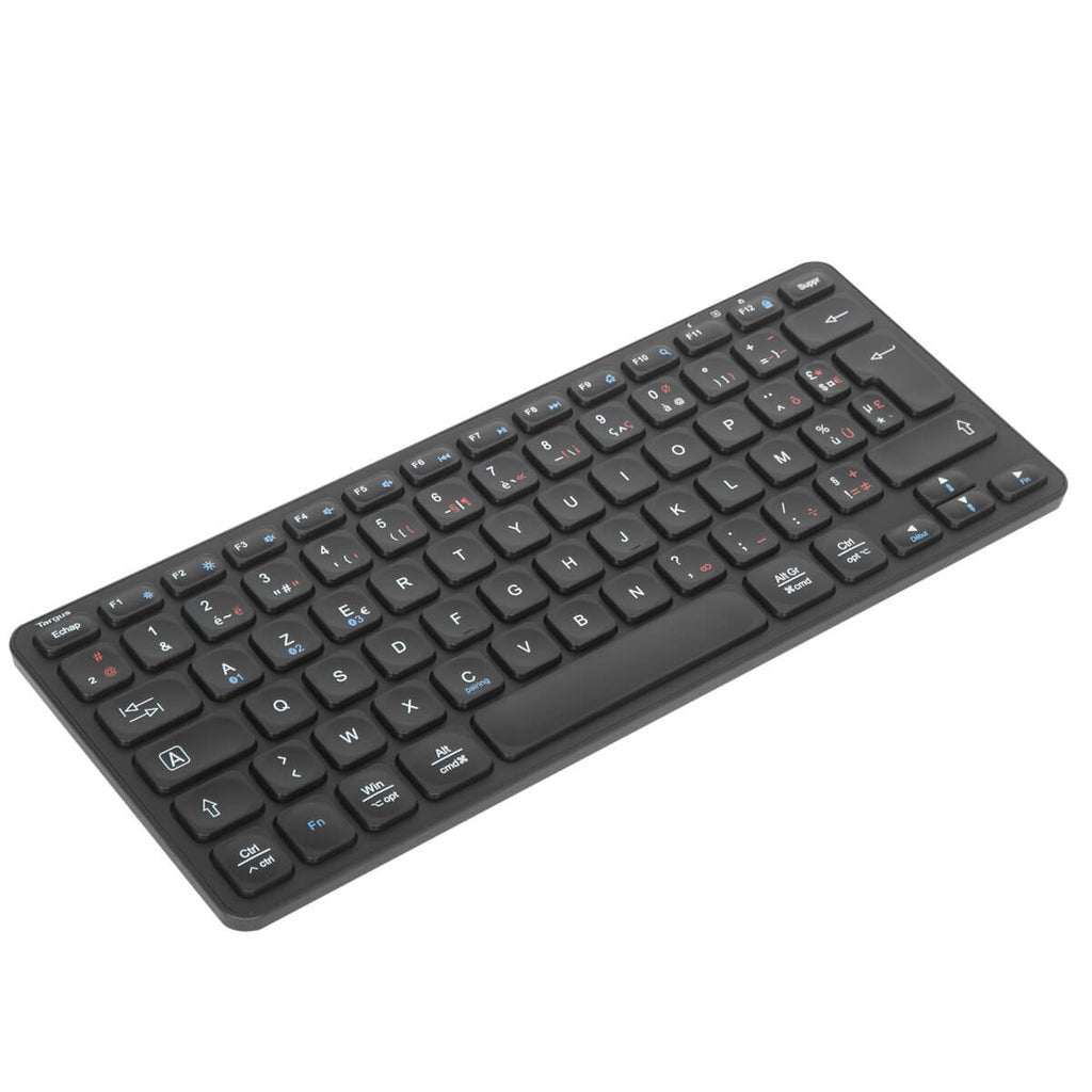 Targus Teclado Multidispositivo Compact Antimicrobiano Inalámbrico Bluetooth 5.1 Francés Negro