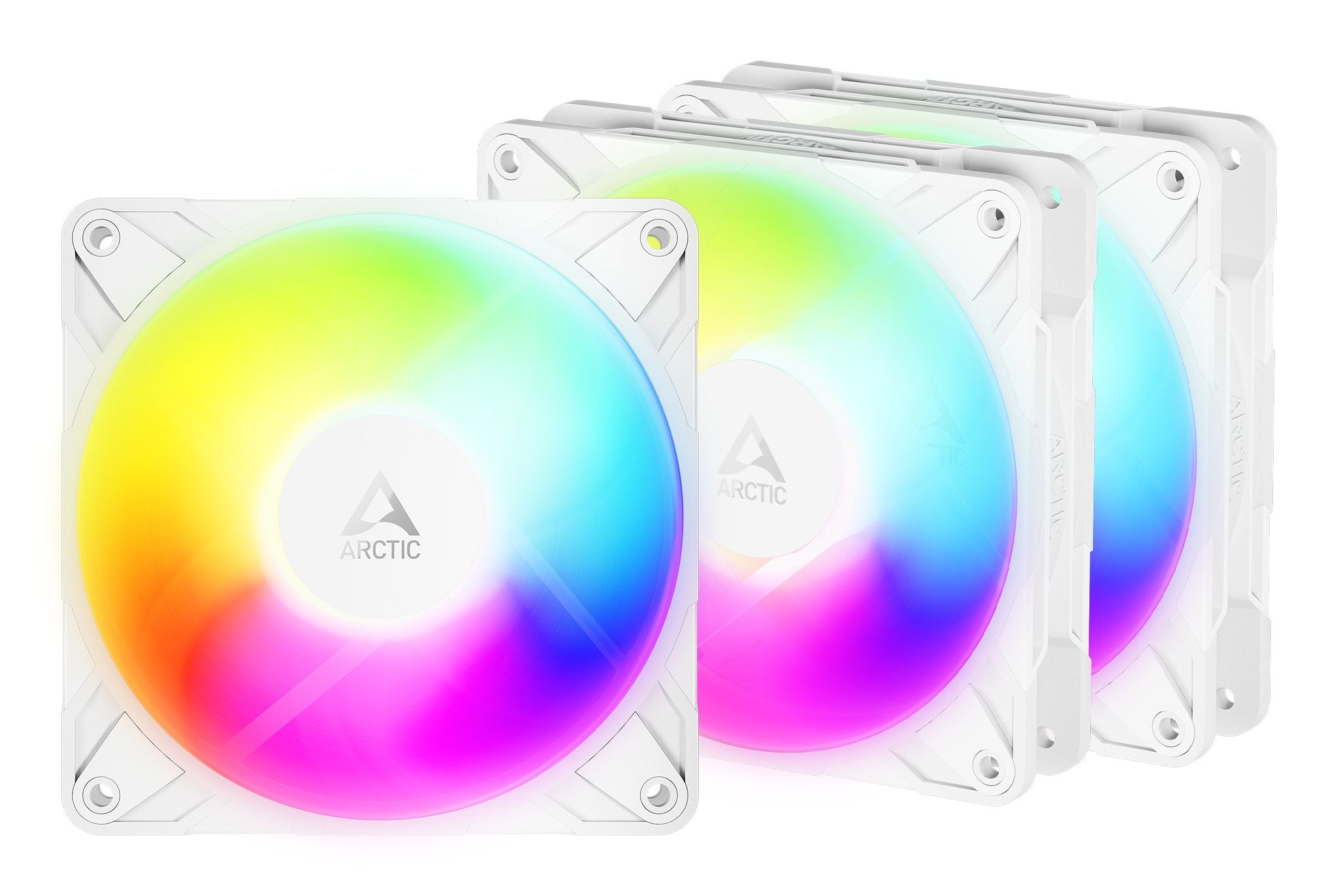 Arctic P12 Pro Reverse Gehã¤Uselã¼fter A-Rgb White 3 Pack Retail