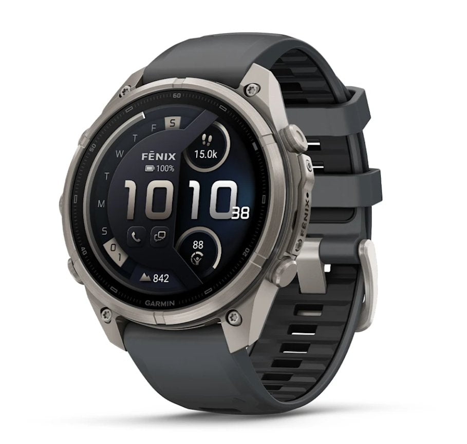 Garmin Fenix 9 Pro Inreach Lte 47mm Titanio Con Correa De Silicona En Gris