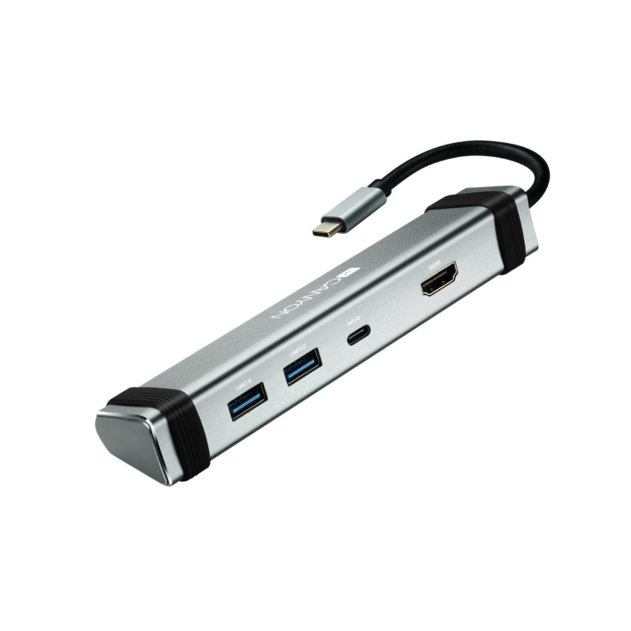 Hub 4 Puertos Usb-C Gris Canyon