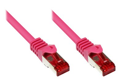 Goodconnections Cable De Red Con Protector De Pestaña, Cat. 6, S Ftp, Pimf, Pvc, 250mhz, Magenta, 30m,