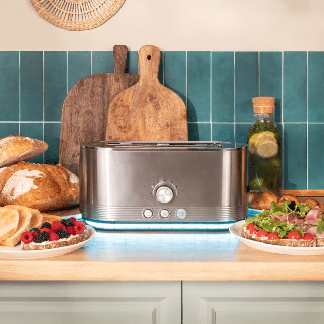 Cecotec Langschlitz-Toaster Shine&Toast Extra Double (Edelstahl, 1.400 Watt, Para 4 Scheiben Toast) 3287