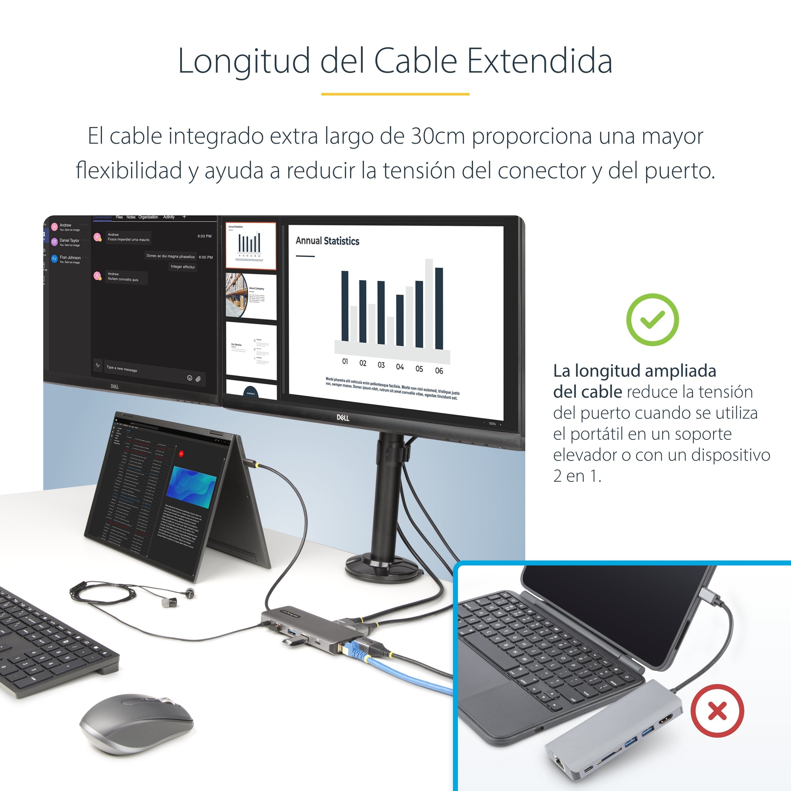 Startech.Com Usb-C Triple-Monitor Multiport Adaptador, Hdmi/Dp/Card Reader - Dockingstation - Usb-C 3.2 Gen 1 / Thunderbol