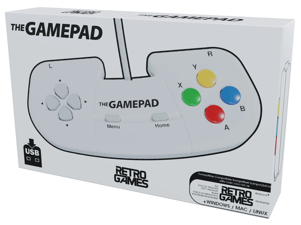 Retro Games The Gamepad Blanco, Gamepad, Mac, Pc, Zx Spectrum, D-Pad, Botón De Menú, Home Button, Digital, Con Cable, Usb 2.0