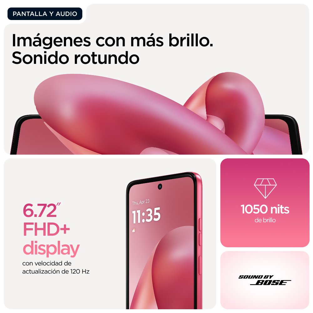 Motorola Moto G57 Power 17,1 Cm (6.72") Sim Doble Android 16.0 5g Usb Tipo C 12 Gb 256 Gb 7000 Mah Rosa