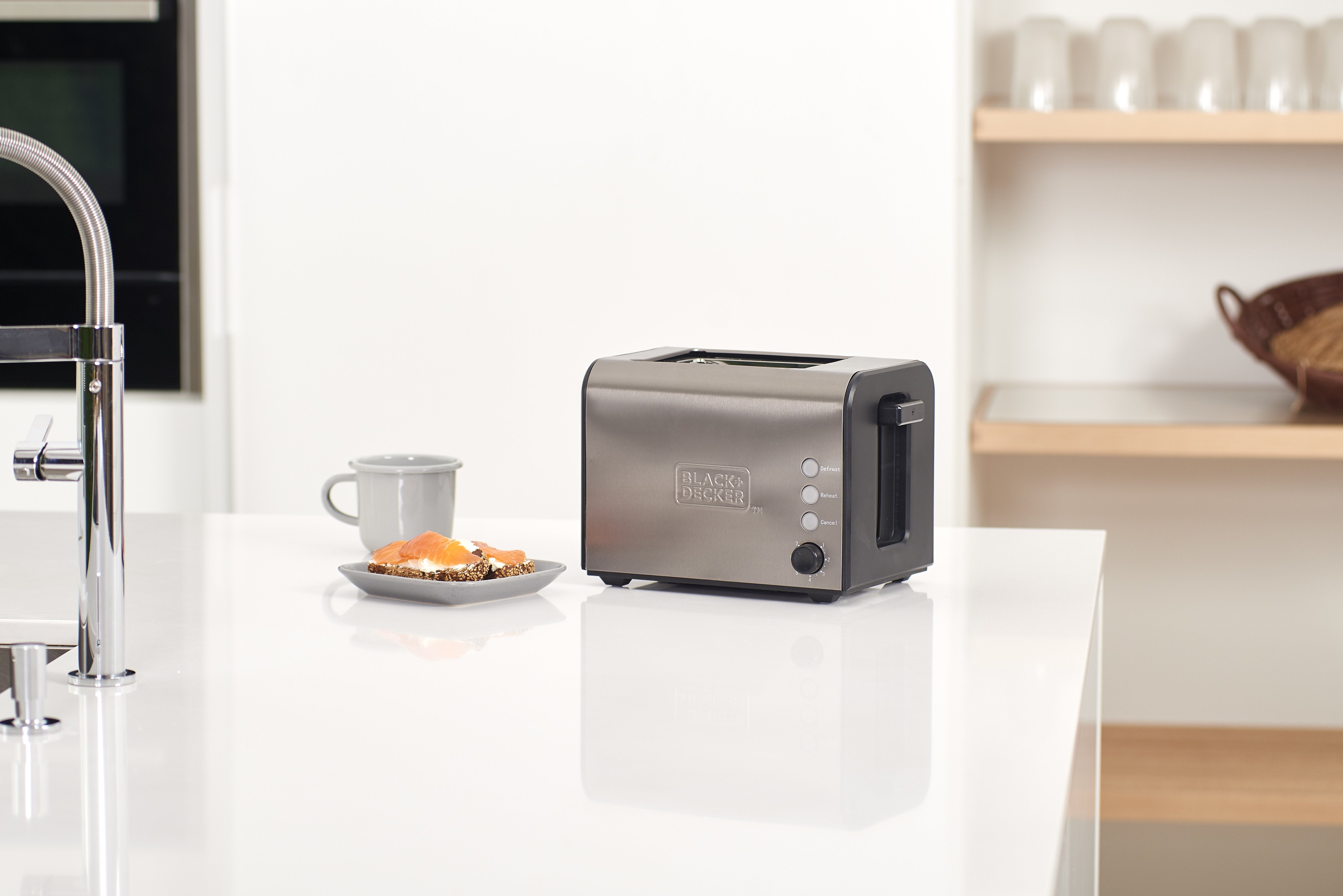 Black & Decker Toaster Bxto900e Grey 900 W