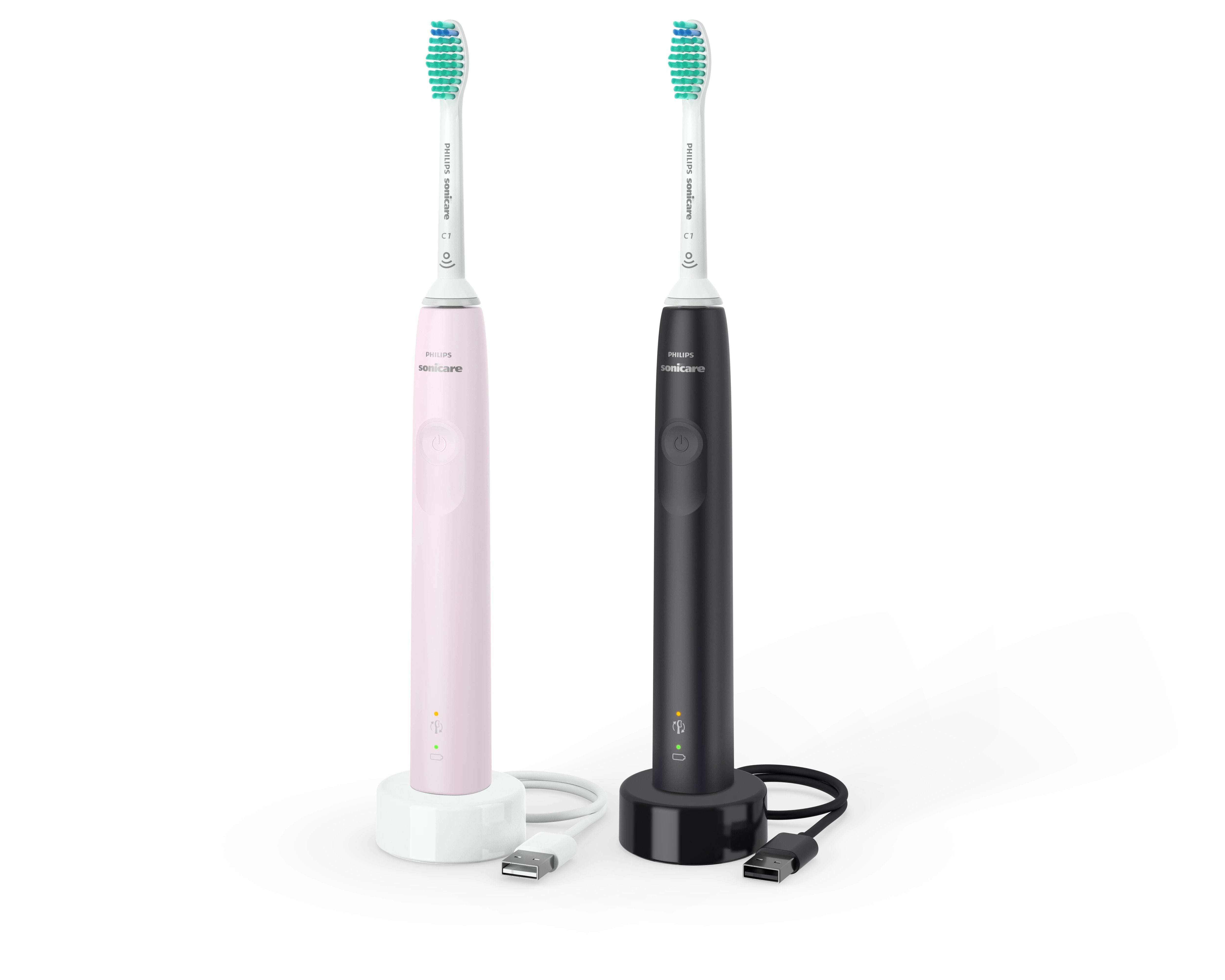 EAN 8710103985693 - Philips 3100 series HX3675/15 cepillo eléctrico para dientes Adulto Cepillo dental sónico Negro, Rosa imagen 2