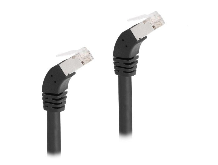 Delock 80278 Rj45 Cable De Red Cat.6a S/Ftp 45° Nach Unten Angular 5 M Negro