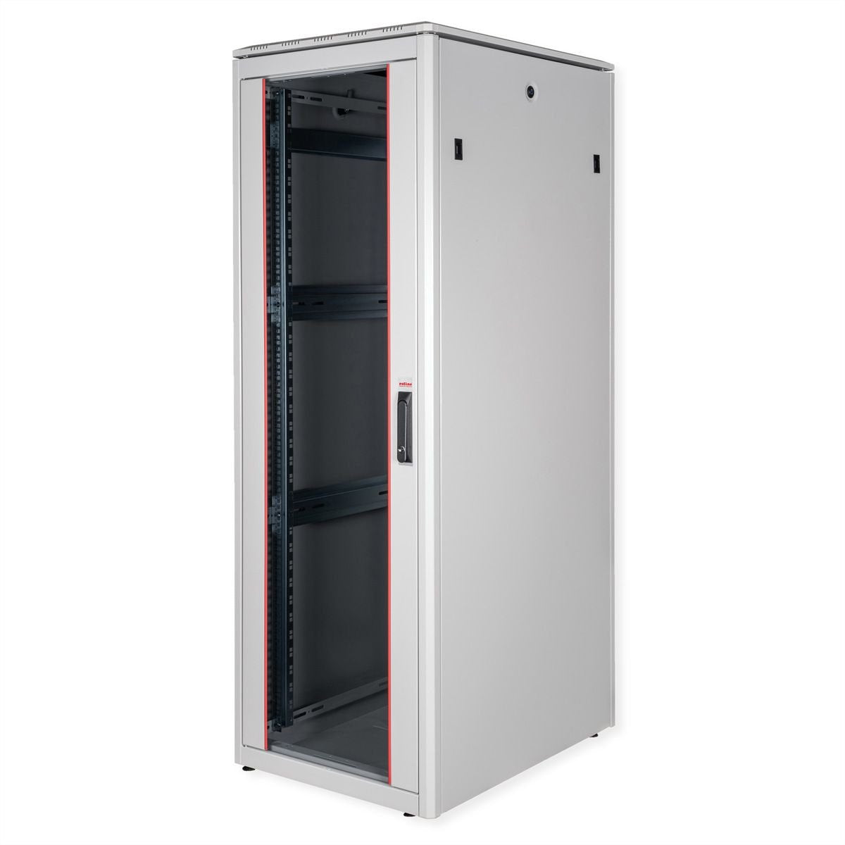 Roline 19-Zoll Netzwerkschrank Pro 36 He, 600x800 Bxt Glastr Grau