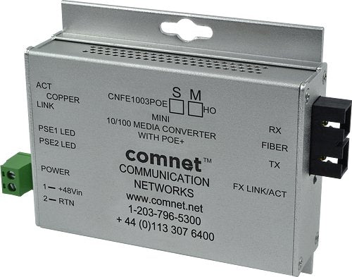 EAN 0845770011333 - ComNet CNFESFPMCPOE30/M convertidor de medio 100 Mbit/s Plata imagen 1
