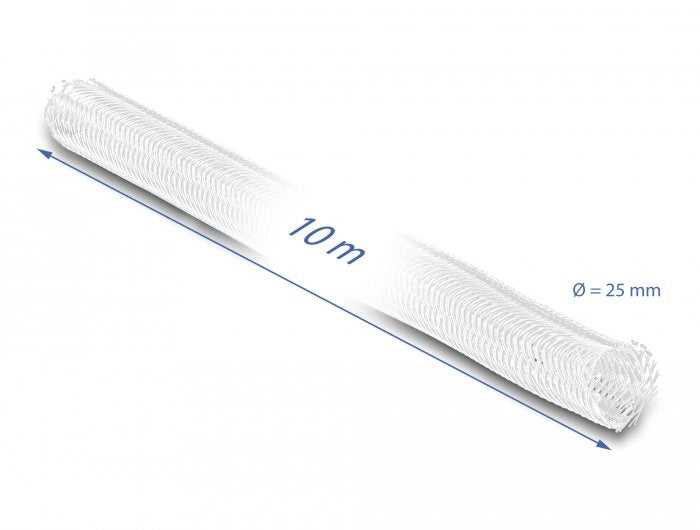 Geflechtschlauch Selbstschliessend 10 M X 25 Mm Weiss