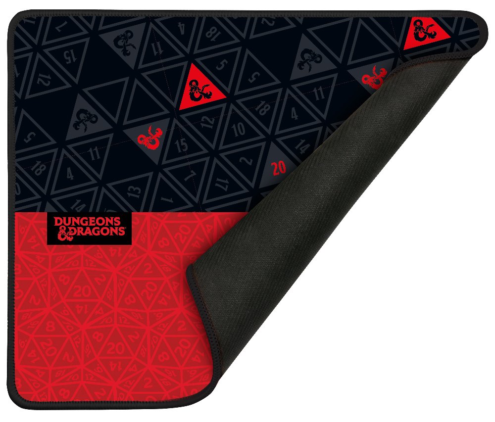 Alfombrilla Gaming Konix Dungeons And Dragons  Roja Y Negra 320x270mm  Kx-Dnd-Mp-Roll-Pc