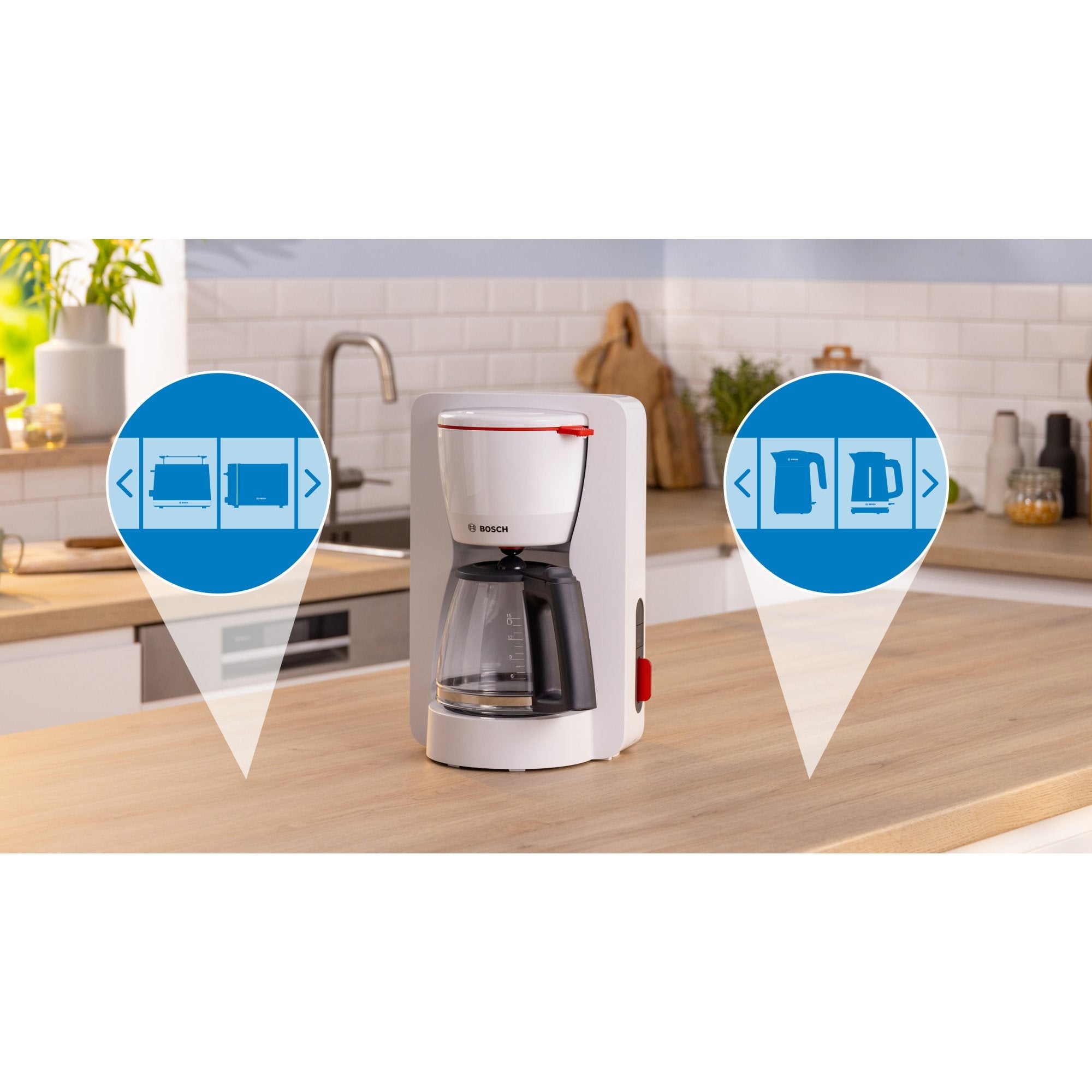 Cafetera De Filtro Bosch Home Tka3m131 Blanco