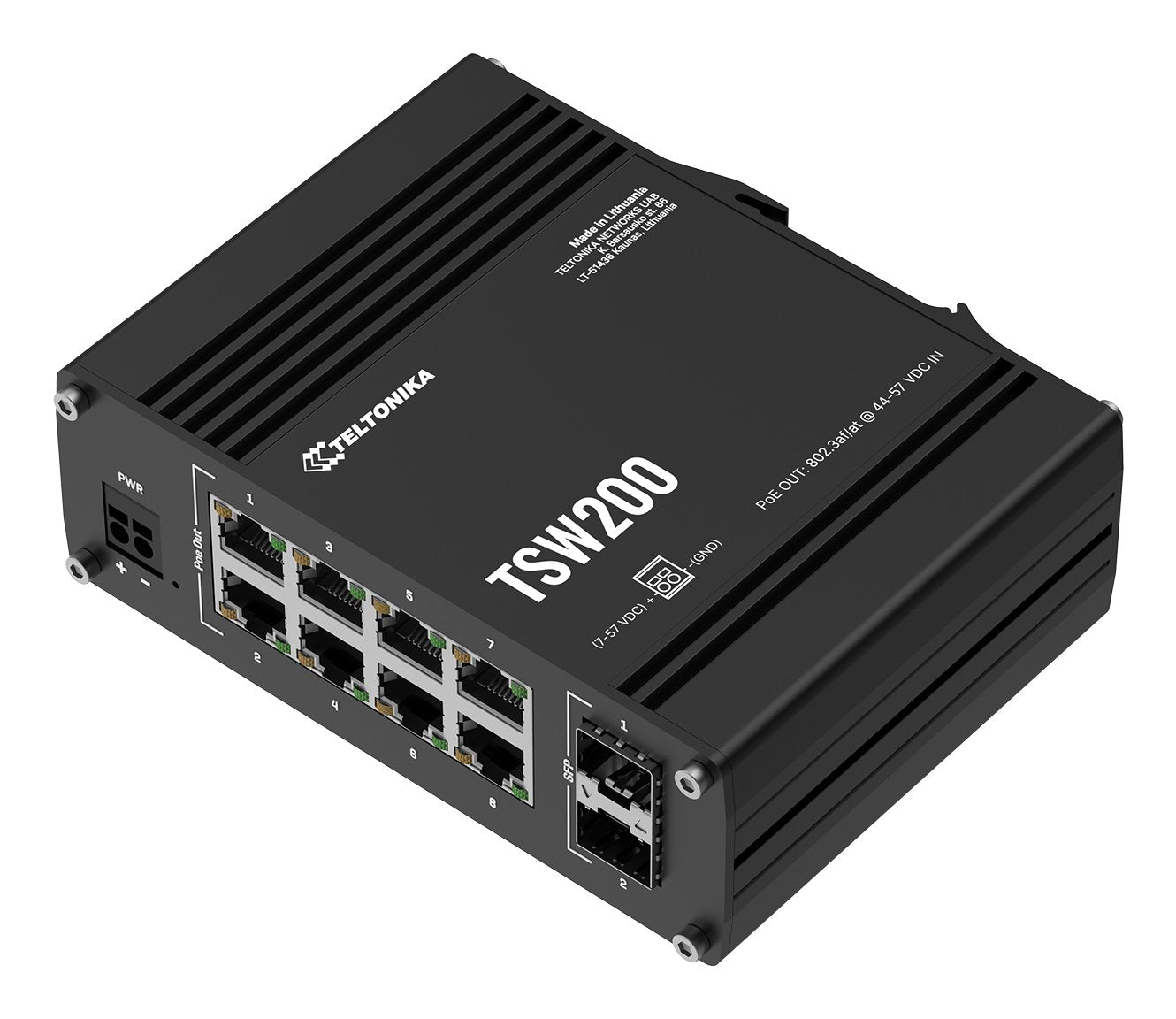 EAN 4779051843671 - Teltonika TSW200 No administrado Gigabit Ethernet (10/100/1000) Energía sobre Ethernet (PoE) Negro imagen 3