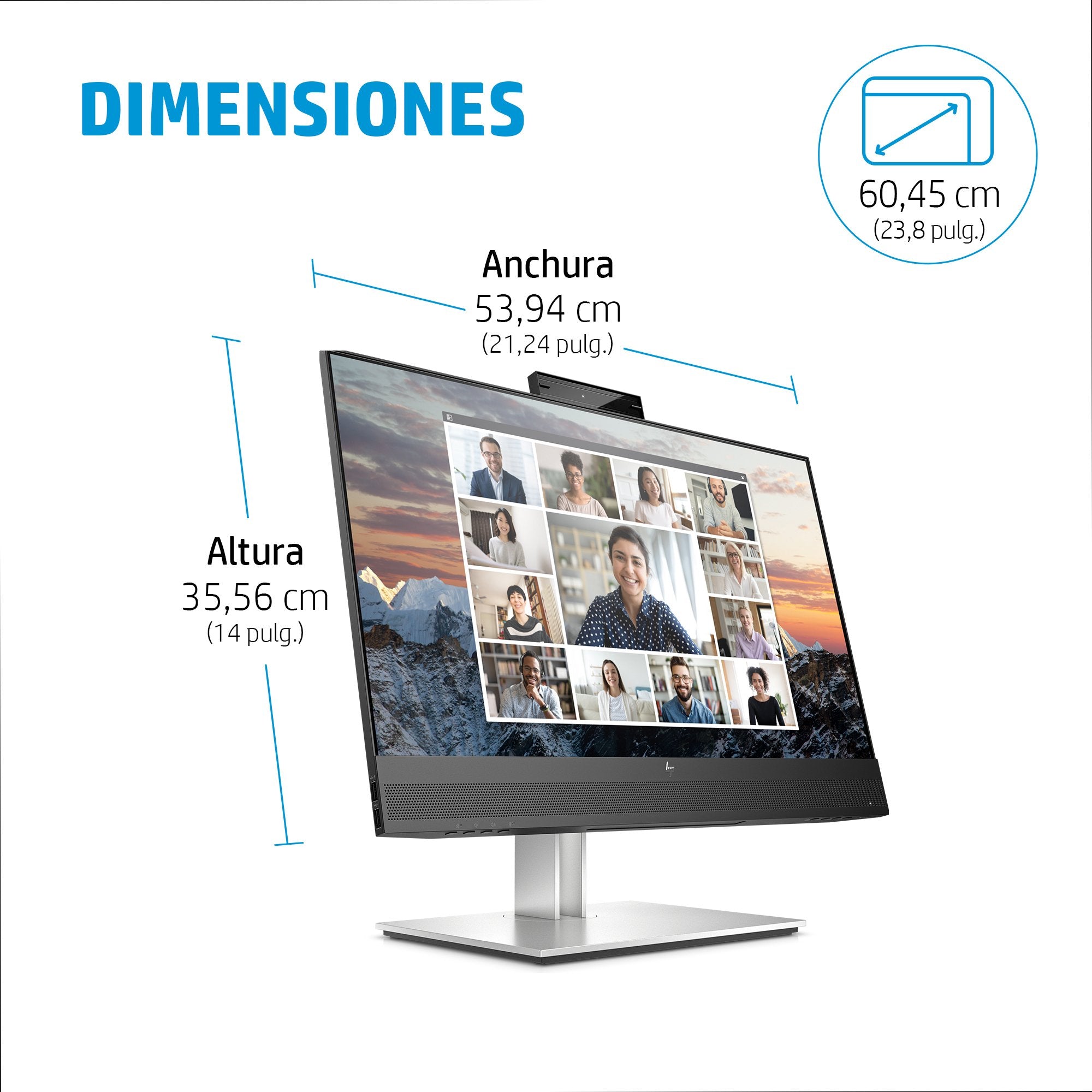 EAN 5715063337707 - HP E24m G4 pantalla para PC 60,5 cm (23.8") 1920 x 1080 Pixeles Full HD Negro, Plata imagen 9