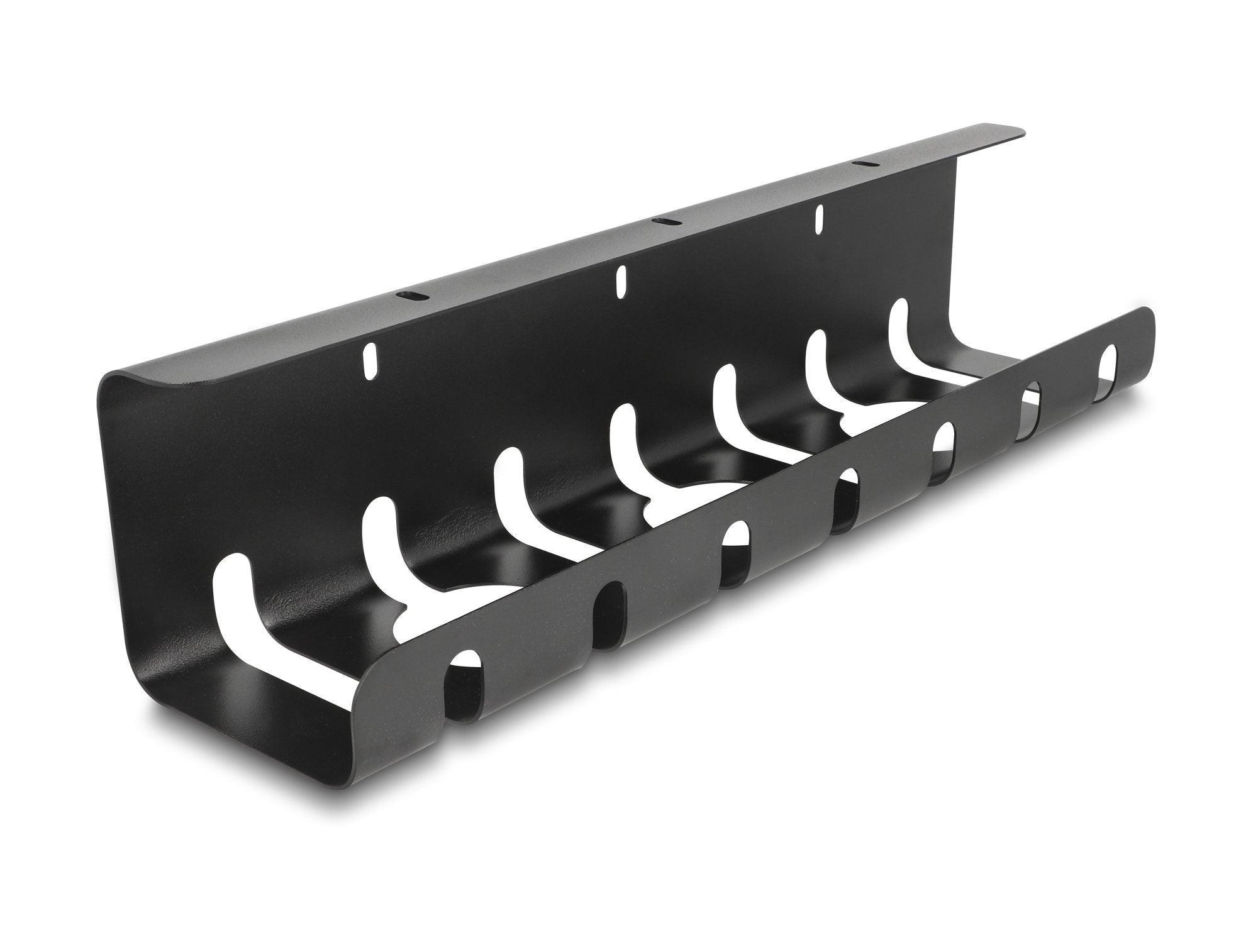 Delock 88031 Soporte De Cables Para Montaje Debajo De La Mesa Negro Juego De 2 Piezas