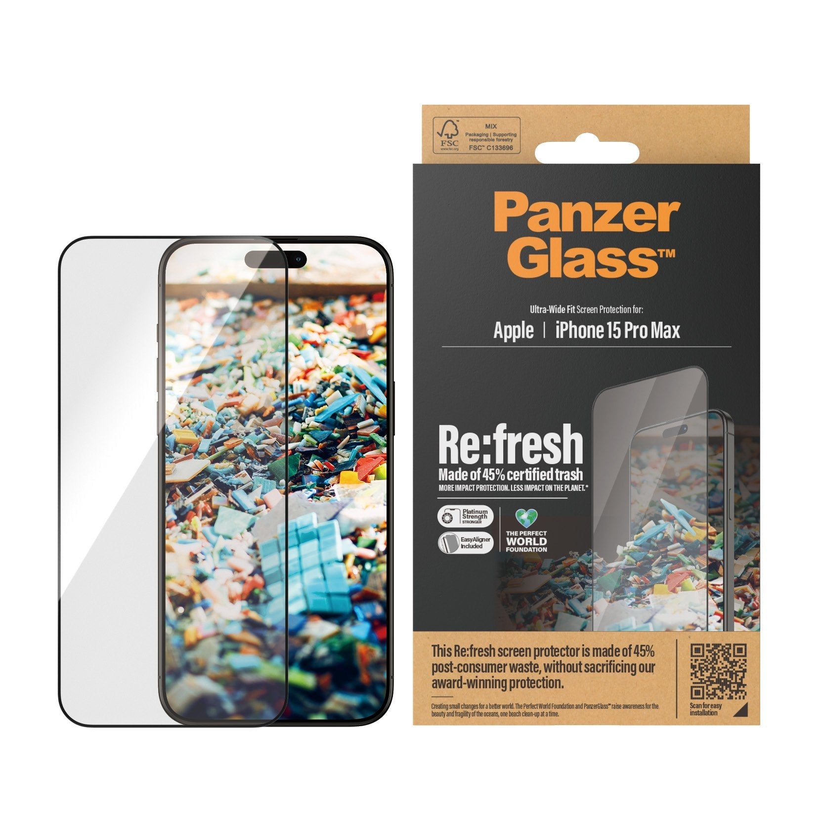 Protector De Pantalla Panzerglass Uwf Refresh With 45% Rec. Glas  Apple 1 Pieza(S)