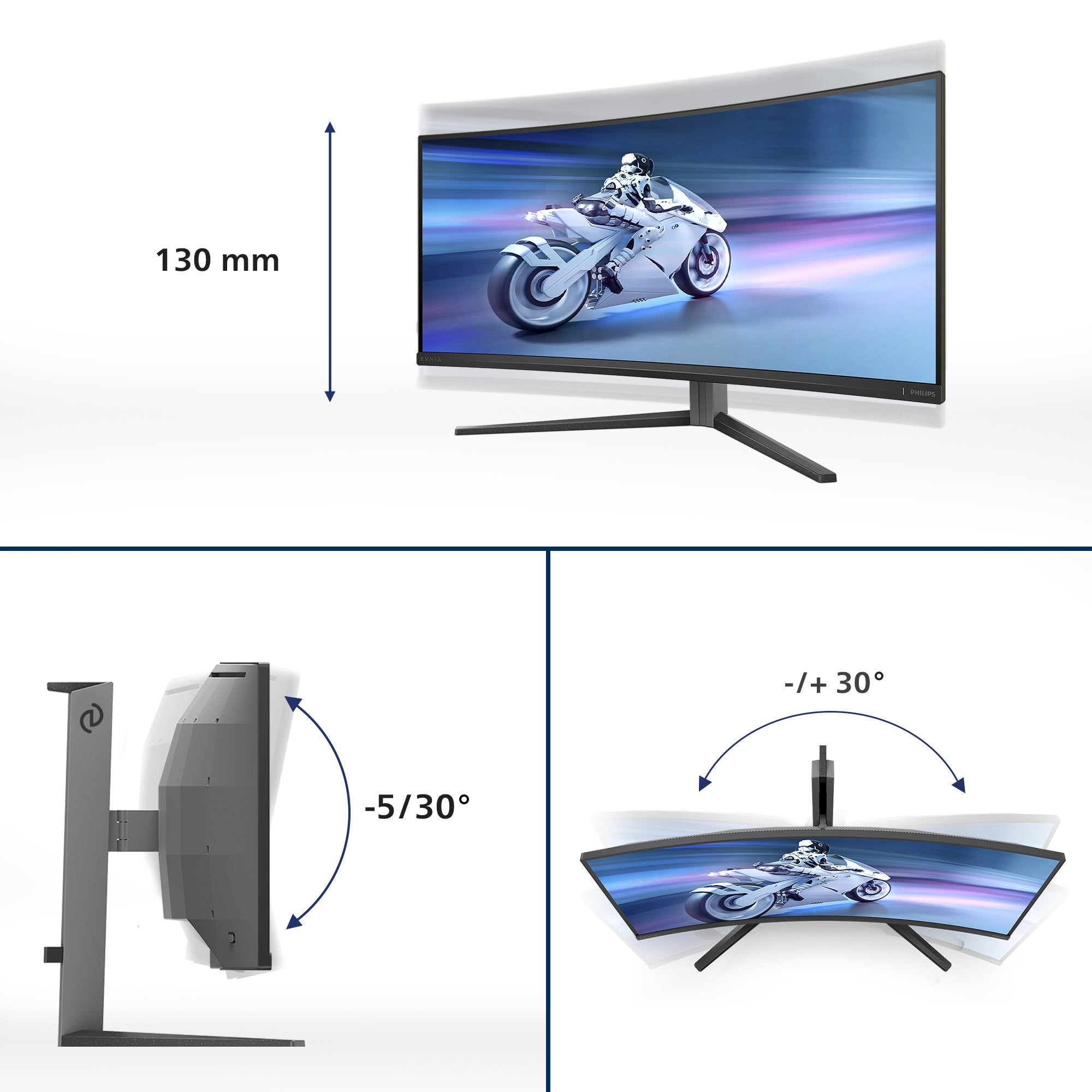 Philips 34m2c6500 34" Oled 3440x1440 Hdmi Negro Grey