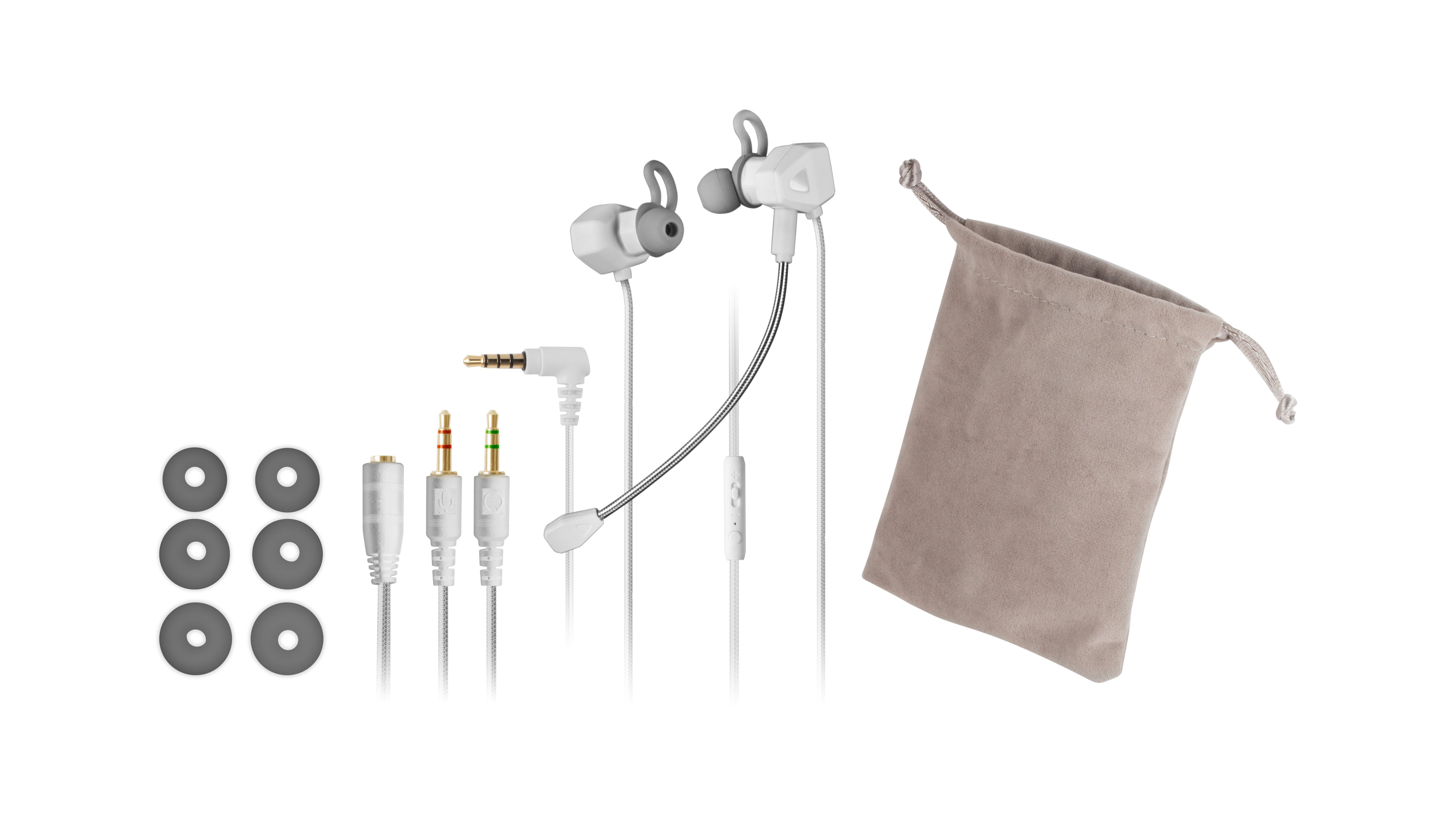 Auricular In-Ear Microfono Gaming Mars Gaming Mihx White