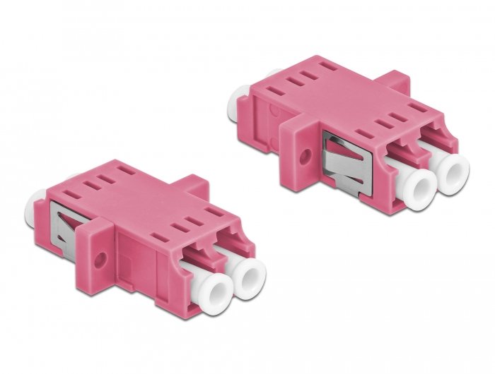 Lwl Kupplung Lc Duplex Buchse Zu Lc Duplex Buchse Multimode 2 Stück Violett