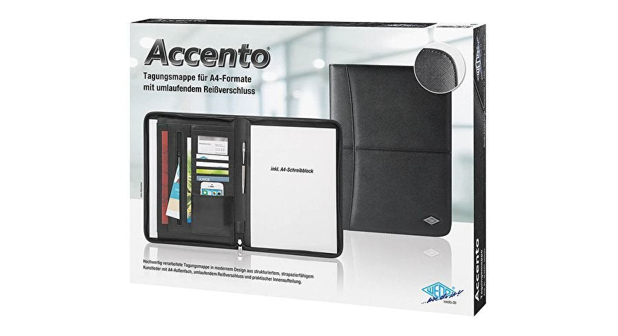 Wedo Tagungsmappe Accento A4 Con Block Negro