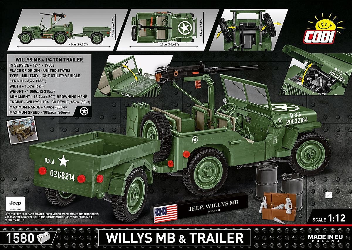 Cobi Willys Mb & Trailer Executive Edition Cobi-2804