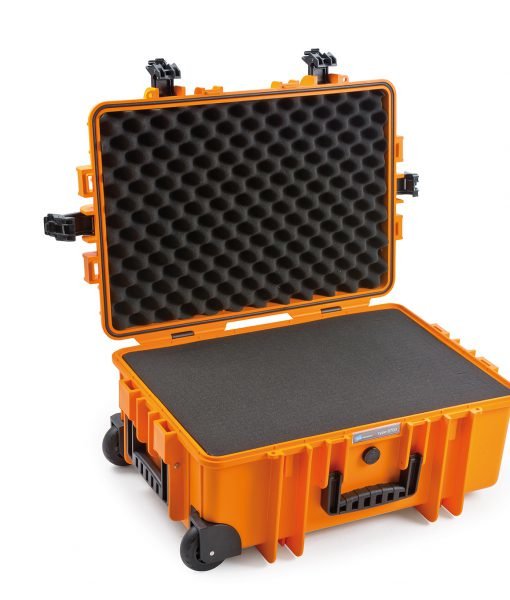 B&W 6700/O/Si Caja Para Equipo Maletín Con Ruedas Naranja