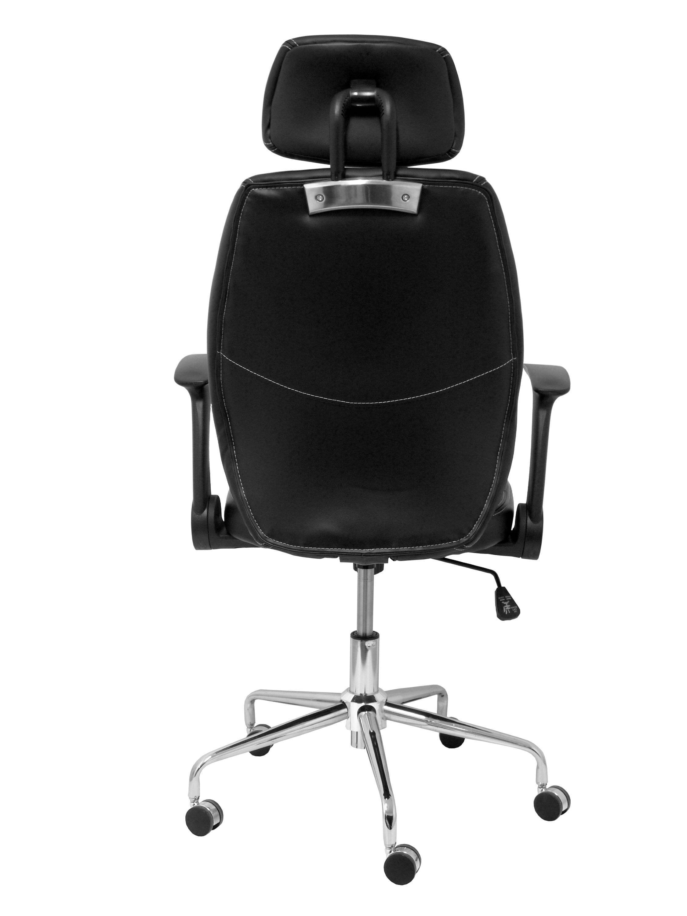 Silla Huelves Similpiel Negro Con Cabecero