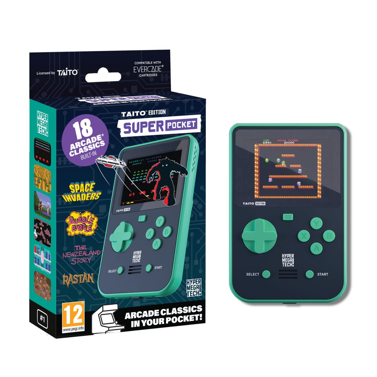 EAN 5060990240201 - Just for Games Super Pocket TAITO Edition Evercade videoconsola portátil 7,11 cm (2.8") Rojo imagen 3