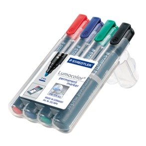 EAN 4007817352021 - Staedtler Lumocolor permanent marcador permanente Negro, Azul, Verde, Rojo 4 pieza(s) imagen 1