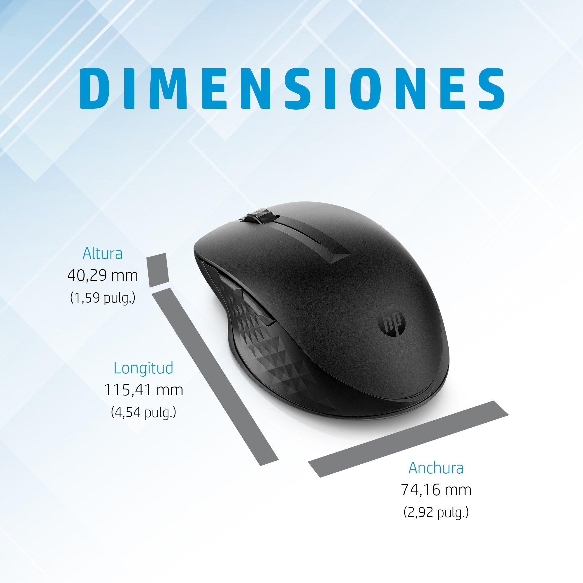 EAN 0198122959051 - HP 435 Multi-Device Wireless Mouse ratón Oficina Ambidextro RF Wireless + Bluetooth 4000 DPI imagen 5