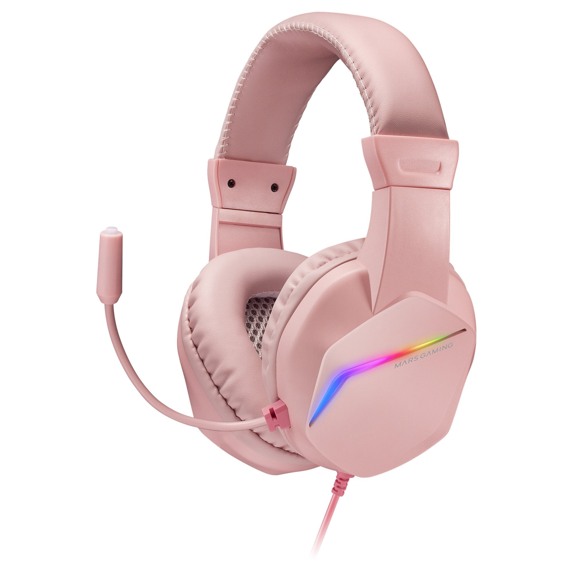 Auriculares Gaming Con Micrófono Mars Gaming Mh122 Jack 3.5 Rosas